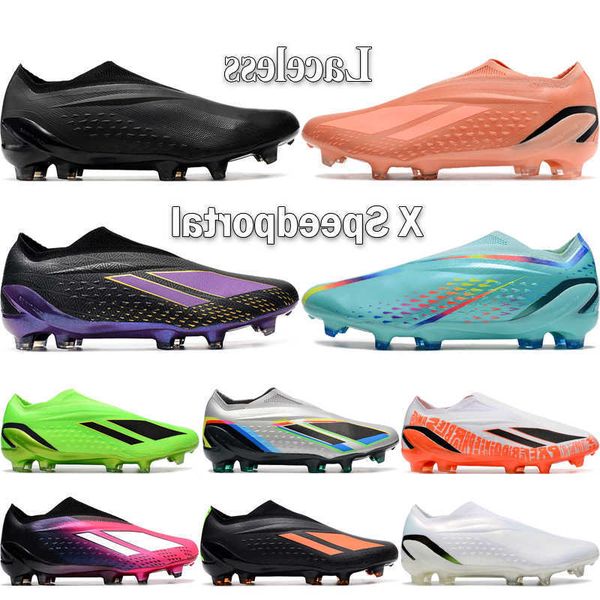 

x speedportal fg men soccer shoes laceless designer cleats clear aqua nightstrike beyond fast pearlized game data solar green low football b