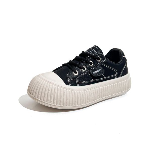 

fashion designer women casual shoes leather platform sneakers beige black white outdoor womens girls lace-up flat sports trainers size 36-41