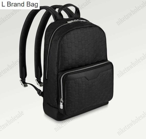 

l bag designer discovery embossed damier graphite backpack pm monograms leather school bags high-capacitytravel bag luxurys satchels lapbag, Black