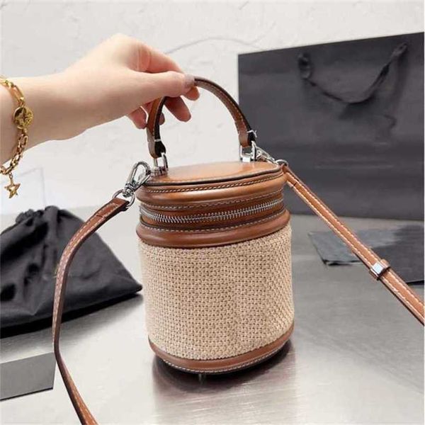

lady shoulder bag luxury brand designer bucket straw letter y large capacity makeup case handbag beach wallets 230515