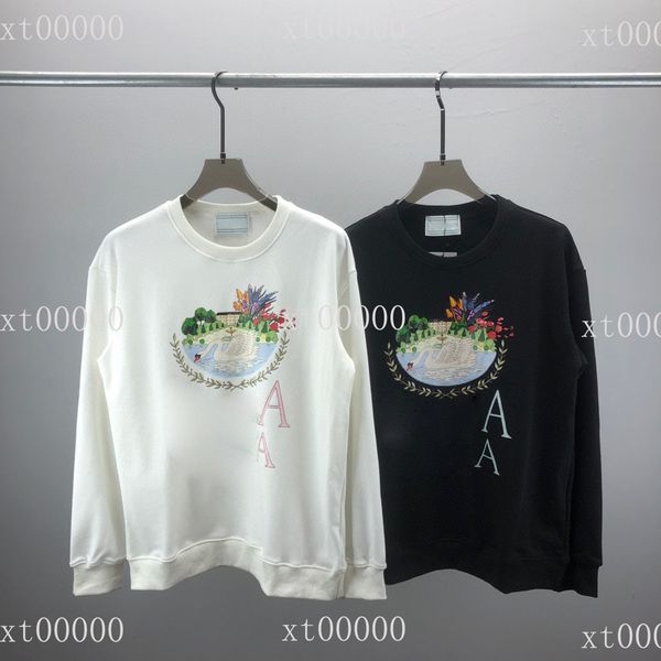 

mens designer sweaters hoodies famous hip hop men women hoodie street cotton loose fit sleeve sweatshirt womens casual round neck long sweat, Black;brown