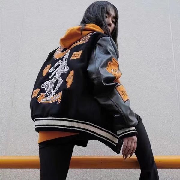 

men's vests 2023ss autumn and winter stitching embroidery overflower jackets for men women 230802, Black;white