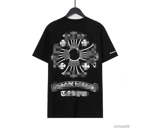 

classics mens t shirts heart brand crew neck chromes short sleeves tees ch t-shirts sweater casual horseshoe sanskrit, White;black