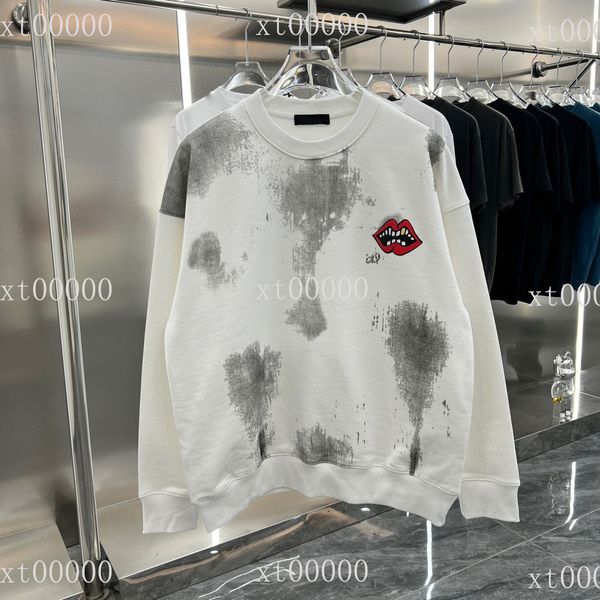 

mens designer sweaters hoodies famous hip hop men women hoodie street cotton loose fit sleeve sweatshirt womens casual round neck long sweat, Black;brown