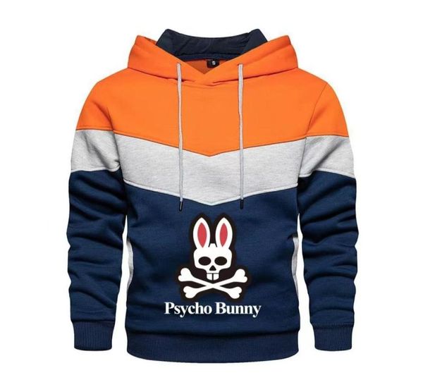 

tracksuits warm hooded hoodies womens psycho bunny men fashion streetwear pullover sweatshirts loose hoodies lovers 9526072, Black