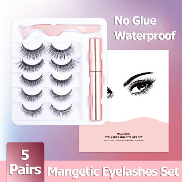 

false eyelashes 5 pairs magnetic liquid eyeliner tweezer multiple styles thick set wholesale 230801