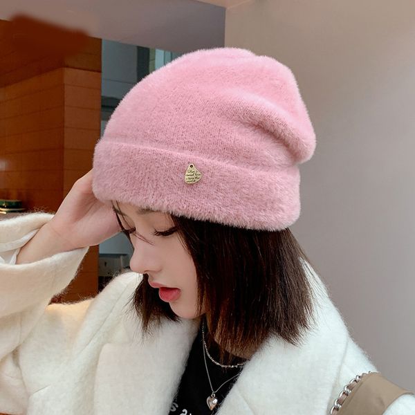 

fashion designer jewelry fashionable small label knitted wool hat, cold and warm ear protection cover cap versatile scarf, hat & glove sets, Blue;gray