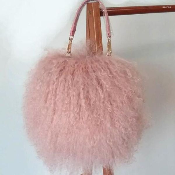 

evening bags soft real fur wool chain shoulder bag for women designer purses and handbags women's party clutch crossbody high quality