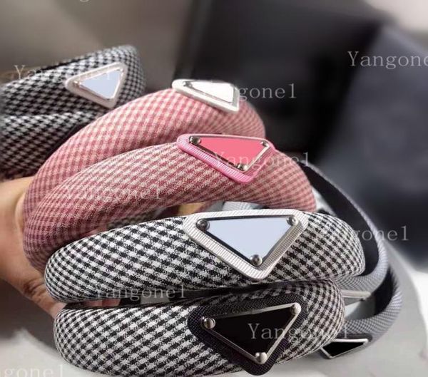 

2021 fashion lattice triangle headbands girl charm retro headwraps hairband headwrap woman jewelry hair accessories gi6370504, Silver