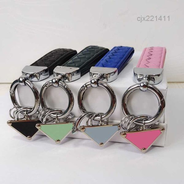 

designer car key chains keyring lovers keychain leather weave ring accessories screwdriver swts, Silver