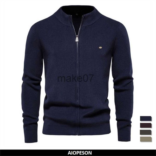 

men's sweaters aiopeson thicken men's cardigan solid color zipper basic mens sweaters new winter autumn cardigans for men clothing, White;black
