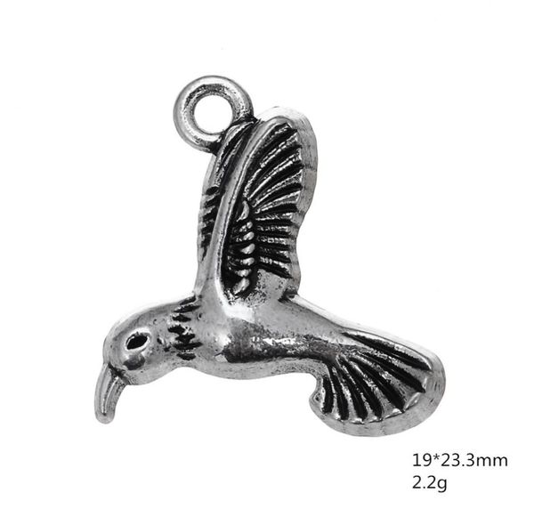 

2021 the smallest bird in the world hummingbird animal charm jewelry1854060, Bronze;silver