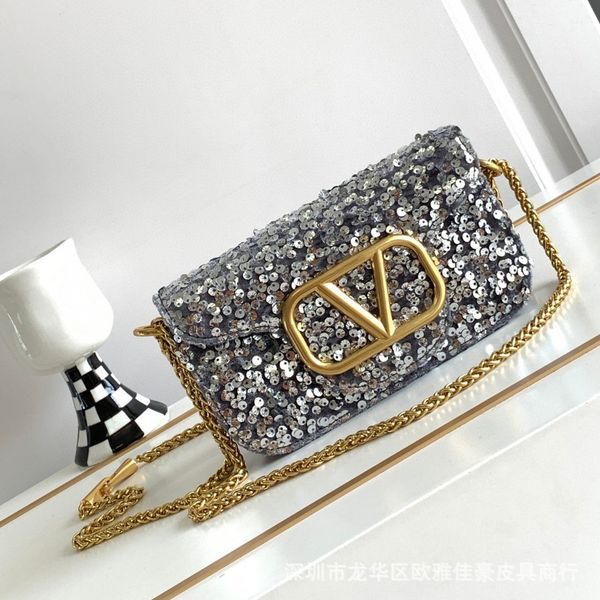 

stylish ladies glitter dinner clutch bag chain crossbody bag leather tote bag