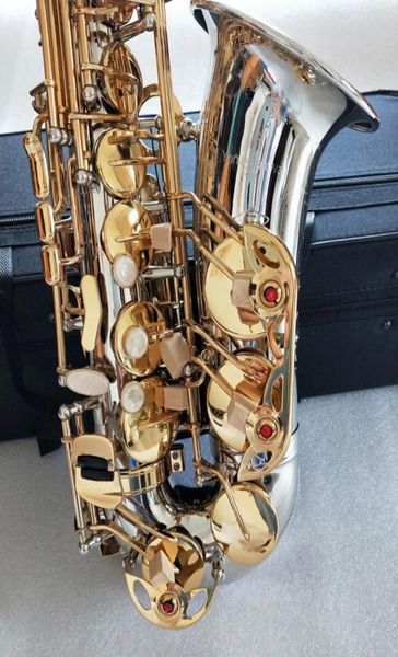 

yanagisawa custom made new alto saxophone aw037 nickel plated gold key super professional sax mouthpiece music5379228