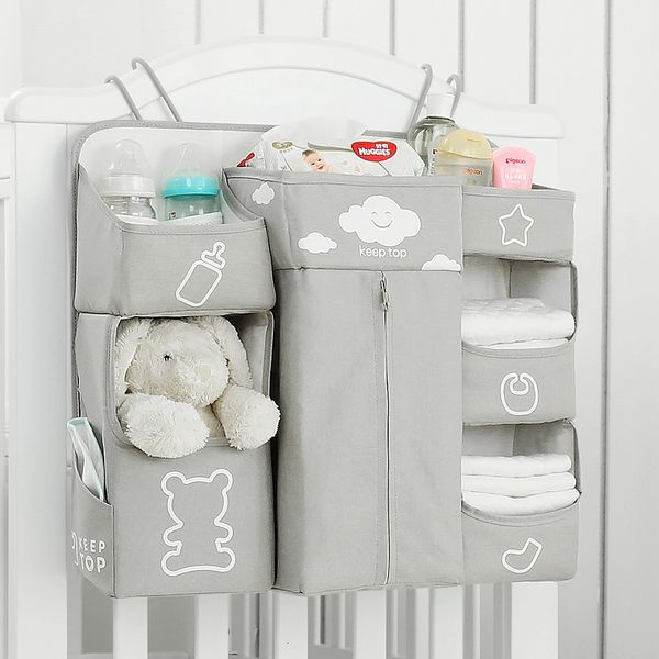 

boxes storage baby bed organizer hanging bags for born crib diaper storage care infant bedding nursing 230802