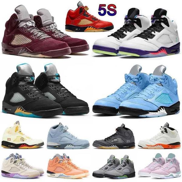 

men 5 5s basketball shoes racer university blue aqua orewood brown green bean fire red mars alternate grape black metallic safety orange rag