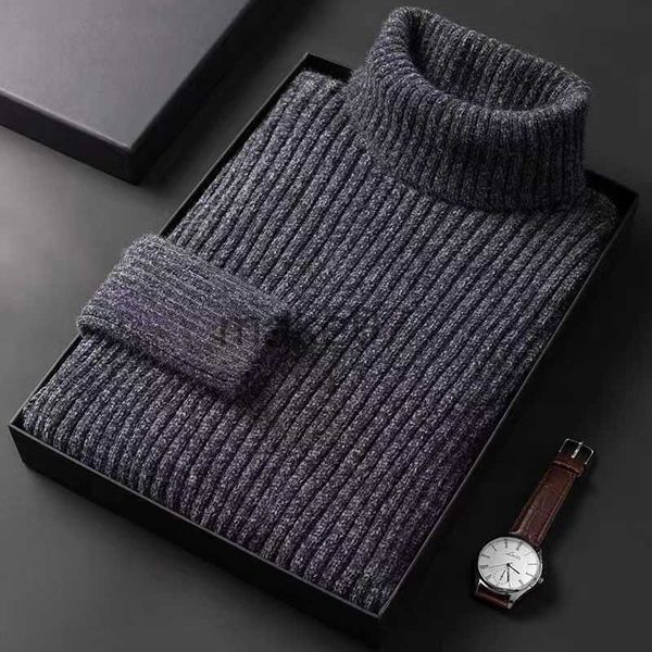 

men's sweaters 2023 new autumn winter men's warm turtleneck sweater fashion casual comfortable pullover thick sweater male brand j, White;black