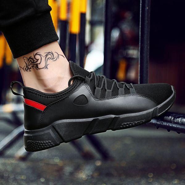 

2023 new running shoes mens trainers sneakers black white sports shoe, White;red