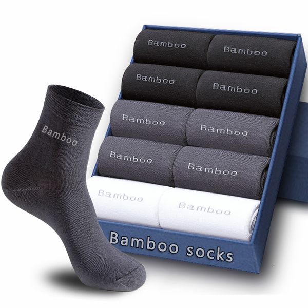 

men s socks crew bamboo seamless toe business casual soft mens athletic hiking cushioned dress 230802, Black