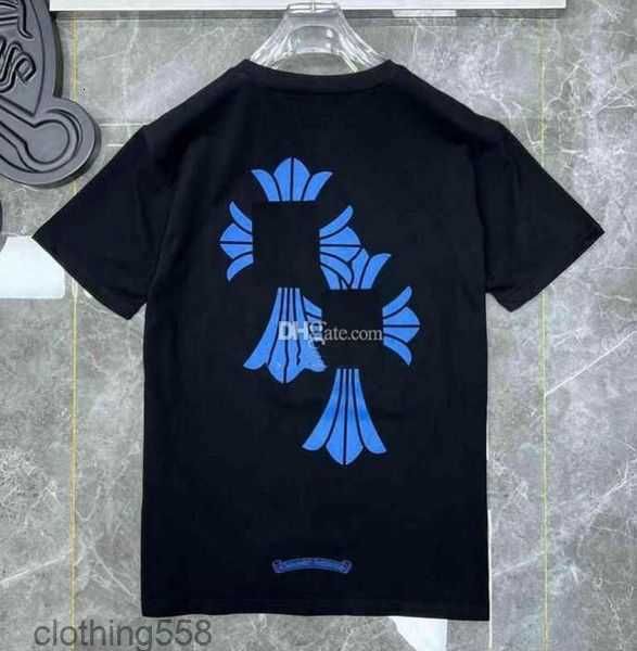 

classics mens t shirts heart brand crew neck chromes short sleeves tees ch t-shirts sweater casual horseshoe sanskritlqki, White;black