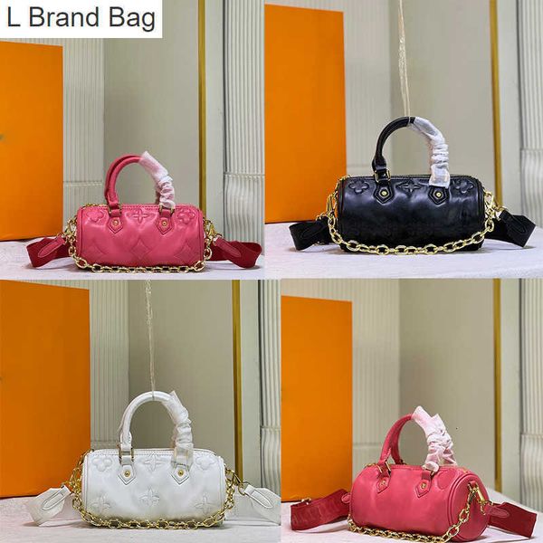 

l bag m59800 designer bag leather bag fashion handbag fresh and chic womens bag exquisite simple crossbody bag womens classic chain bag 9td2, Black