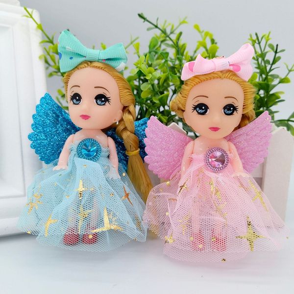 

fashion blogger designer jewelry 10cm little angel doll keychain wedding doll keychains lanyards keyrings wholesale miw12, Slivery;golden