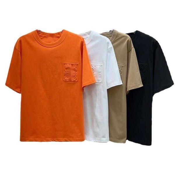 

summer short sleeved tshirts men women cotton tee polos loe designer tshirt 3d printing round neck sweatshirt casual pullover shirt, White;black