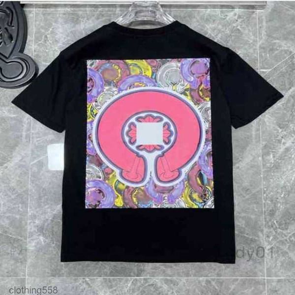 

classics mens t shirts heart brand crew neck chromes short sleeves tees ch t-shirts sweater casual horseshoe sanskriten40, White;black