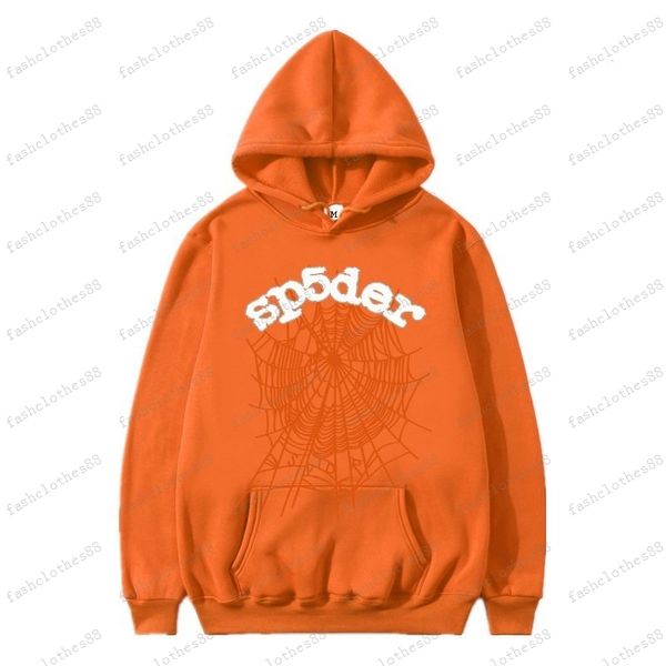 

sp5der young thug 555555 men women hoodie foam print spider web graphic pink sweatshirts y2k pullovers s-, Black