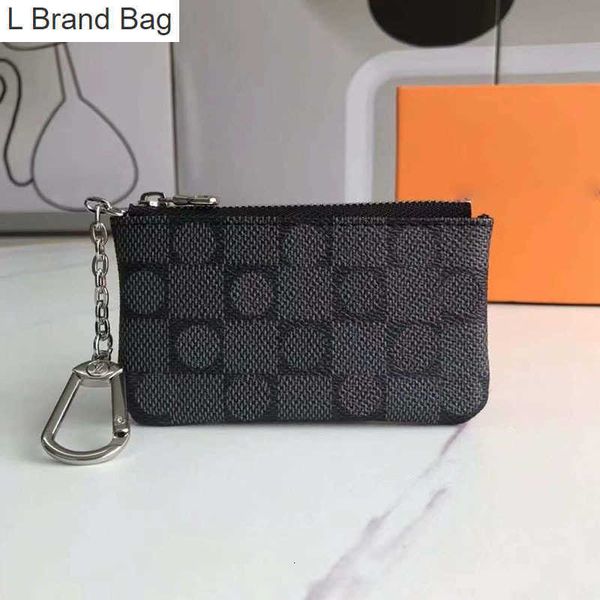 

l bag mini wallet leather key wallets designer wallet for women bag casual clutch coin purse h4s6, Black