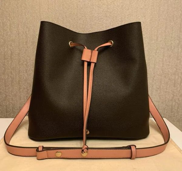 

designer women neoneo fashion shoulder bag purse flower genuine leather bucket bag crossbody