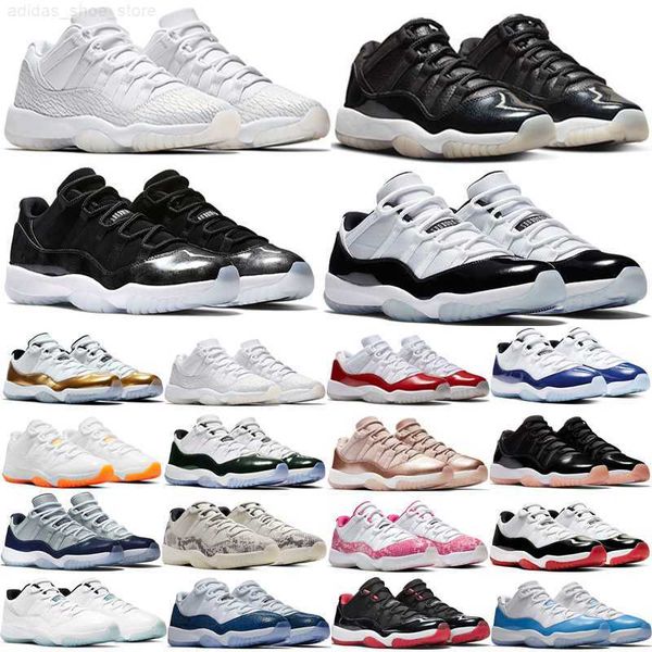 

jumpman 11 mens basketball shoes 11s cool grey 25th anniversary low legend university blue white bred concord cap and gown men women, Black
