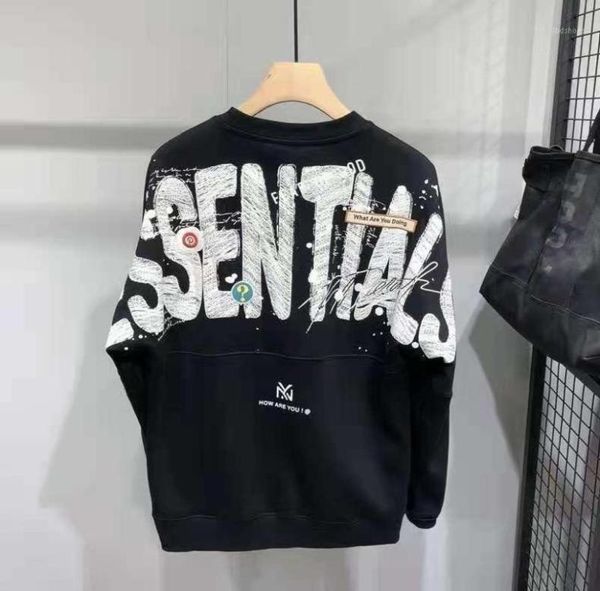

men039s hoodies sweatshirts men letters printing fleece oversized hoodie fashion hip hop women clothes smen039s2769339, Black