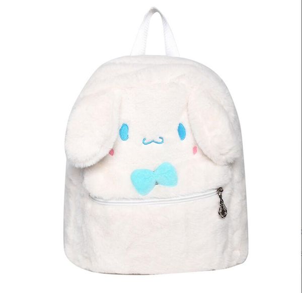 

kawaii cinnamoroll plush backpack soft plush zipper double shoulder bag kids school bag birthday gift