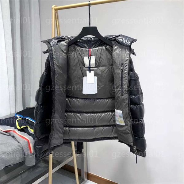 

mens down jacket womens winter coat designer men clothing soft fluffy feathers warm cozy hoodie classic fashion design not bulky men puffer, Black