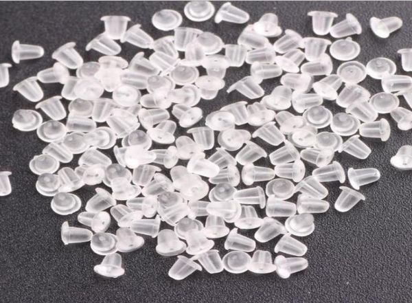 

500 pcs rubber earring back ser clear earnuts a2216673368, White