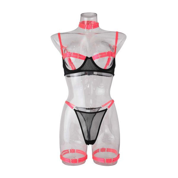 

fun lingerie passion strap bra set 1849, Black;white