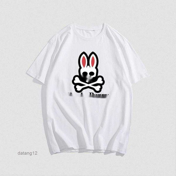 

psycho bunny transportation men t shirt classic chest small skeleton rabbit american designer shirts street fashion brand d5q4, White;black
