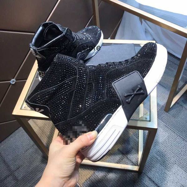 

mixed plein style12 philipps high-cut the runner highest color quality lace-up men's race shoes pp casual sneakers shoes asdawdsd, Black