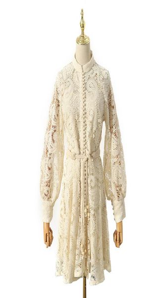 

new arrival luxury women dresses crew neck long sleeve embroidery lace milan dress female slim mini dresses h159967662, Black