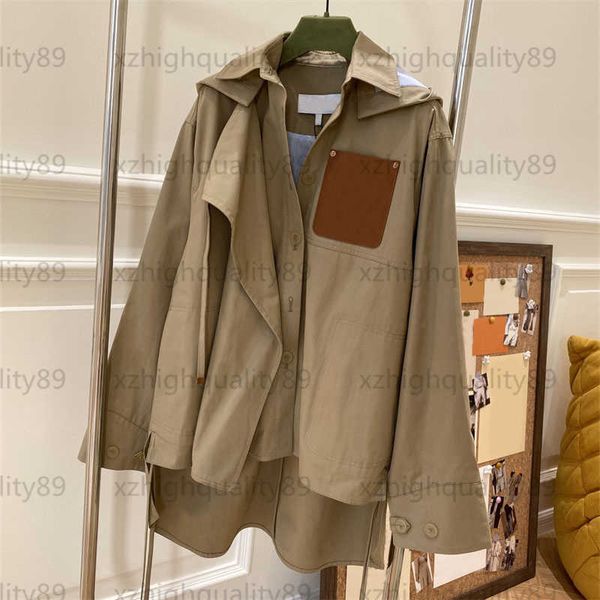 

denim jacket women designer jackets fashion thin coat striped lining inside short forward and long back design handsome womens clothing desi, Black;brown