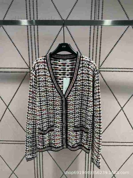 

women's knits & tees designer early autumn new niche design colorful yarn knitted cardigan with a slim versatile upper body style 618j, White
