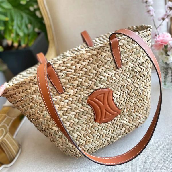 

womens fashion straw totes beach vacation bags 7a quality luxury raffia weave clutch hand bag weekend mens designer cross body bag lady summ