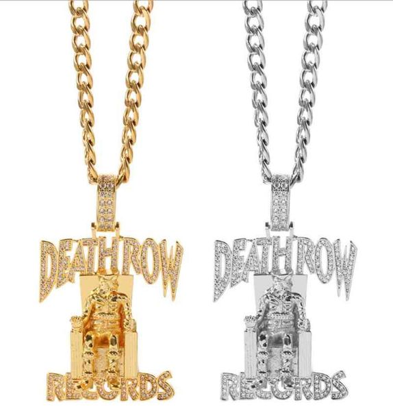 

necklaces fashion crystal deathrowrecords prisoner pendant women men039s hip hop accessories for jewelry necklace neck link ch1870445, Silver