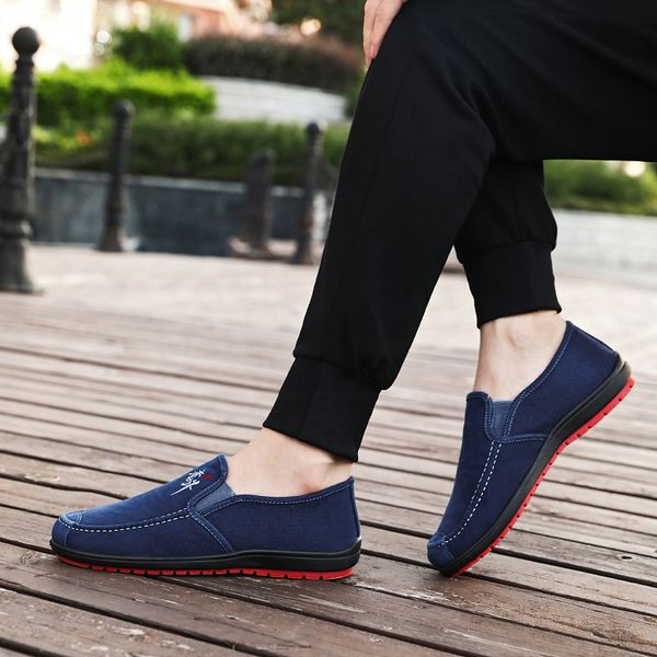 

casual designer mens new shoes outdoor platform mens fashion blue black loafers sneakers jogging sports trainers flats 05
