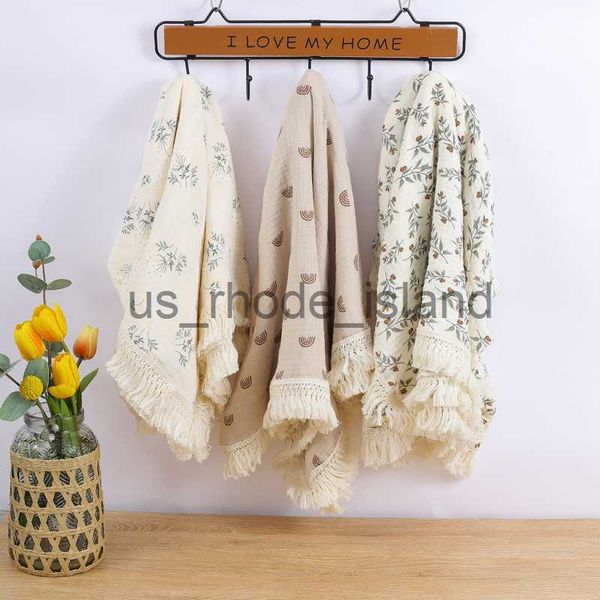 

blankets swaddling baby wrap blanket muslin cloth baby bath towel for baby accessories newborn double layer crepe baby stroller tassel blank