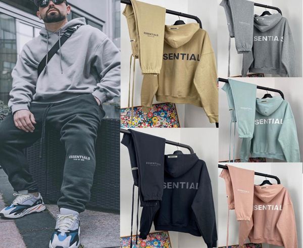 

hoodie & sweat pants set 3m reflective oversize & bottom set for men women hip hop casual streetwear9705230, Black