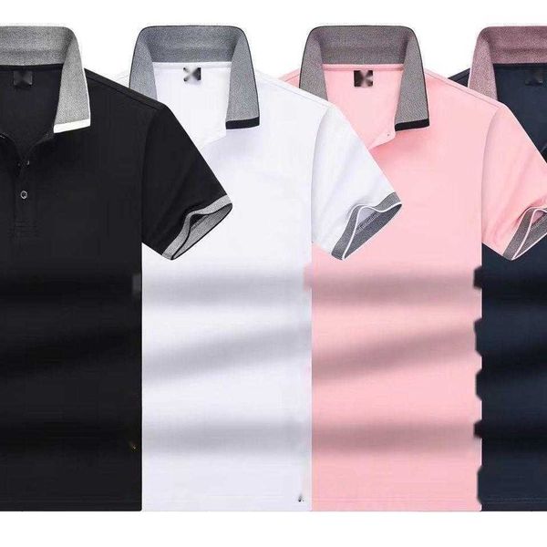 

2023 new boss men's business casual polo short sleeve polo shirt summer rib collar versatile t hpox, White;black