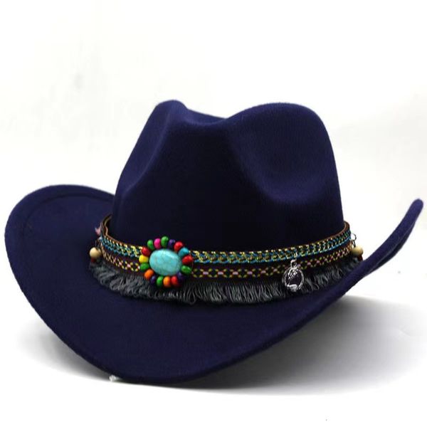 

wide brim hats bucket for women fashion streetwear ethnic style casual caps elegant vintage fedoras jazz hat ladies 230801, Blue;gray