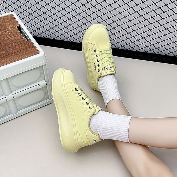 

Casual Fashion Low Leather Sneakers Top Women Shoes Designer Platform Woman Girls Beige Yellow Grey Outdoor Womens Lace-up Flat Sports Trainers Size 36-41 S, Pink
